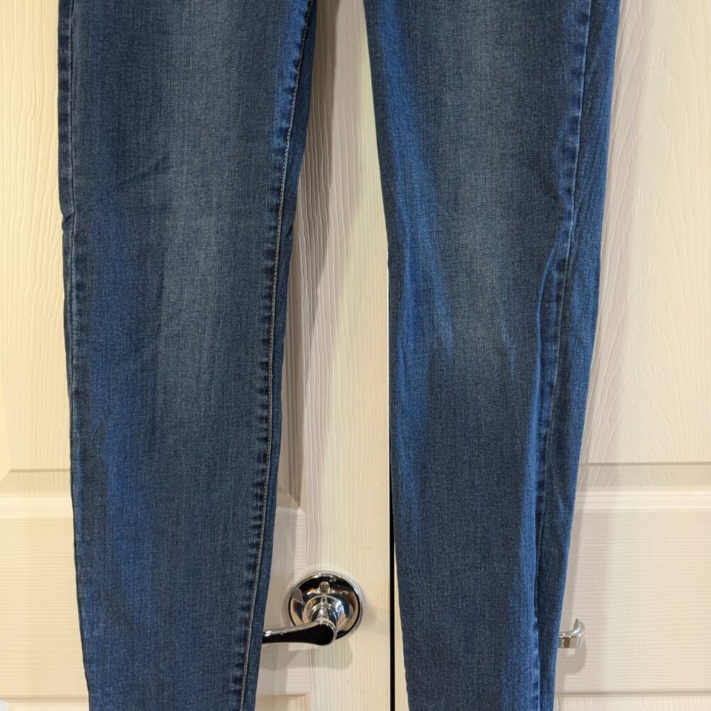 LICTZNEE Women’s Skinny Stretch High Rise Jeans, Dark Blue, Size 12 - Picture 4 of 10